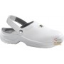 CLOG IN MICROFIBER WITH STRAP AND WITH STEEL TOE WHITE COLOR