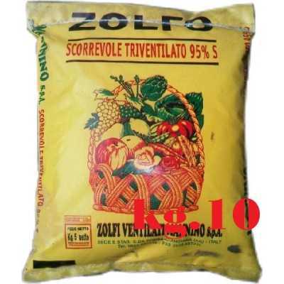 ZOLFO GIALLO SCORREVOLE TRIVENTILATO 95% KG. 10 MANNINO 