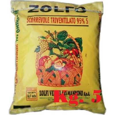 SLIDING TRIVENTILATED YELLOW SULFUR 95% KG. 5 MANNINO