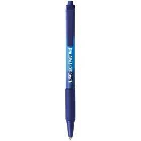 Bic Soft FeelClic Grip Ballpoint Pen Blue Snap Medium Tip MM. 1