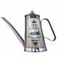 OVAL STAINLESS STEEL OIL WITH WRITTEN OLIVE OIL PRODUCT OF