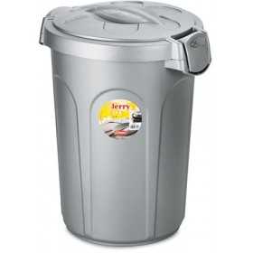Jerry bin for waste with silver lid lt. 23