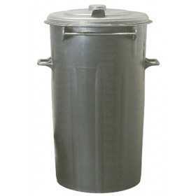 BLACK BIN WITH LID LT. 80