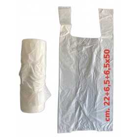 SHOPPER BAGS IN ROLL cm. 22 + 6,5 + 6,5x50 1kg.