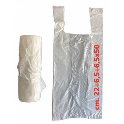 BUSTE SHOPPER A ROTOLO cm. 22+6,5+6,5x50 1kg. 