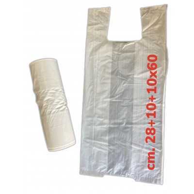 SHOPPER BAGS IN ROLL cm. 28 + 10 + 10x60 1kg.
