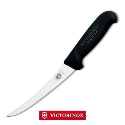 VICTORINOX SLAUGHTER KNIFE FOR BONING CURVED BLADE FIBROX