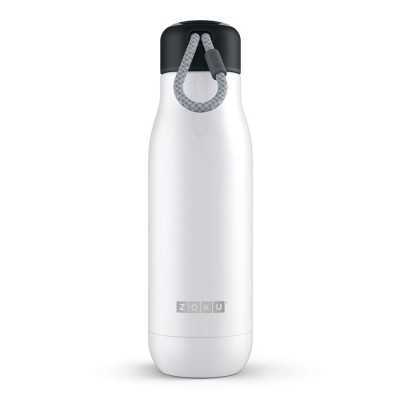 ZOKU Stainless Steel Bottle M Medium White thermal bottle ml.