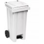 SQUARE URBAN NETTEZZA BIN WITH WHEELS AND PEDAL LT. 120 WHITE