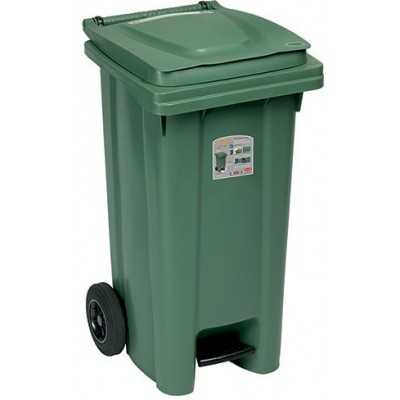 SQUARE URBAN NETTEZZA BIN WITH WHEELS AND PEDAL LT. 120 FERN