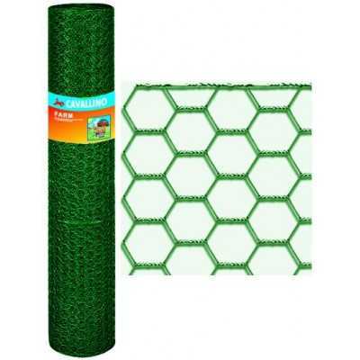 RETE METALLICA CAVALLINO FARM PLASTIC VERDE ESAGONALE MT. 10