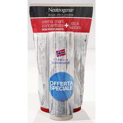 NEUTROGENA CREMA MANI NON PROFUMATA ROSSA 50 ML E STICK LABBRA 