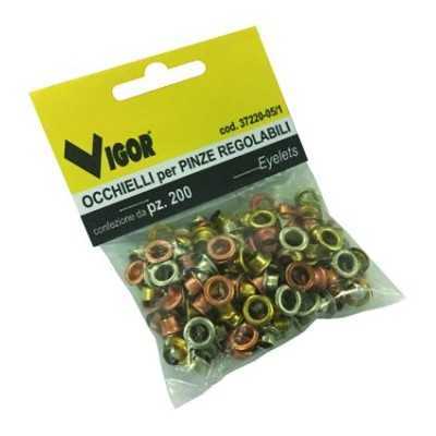 VIGOR OCCHIELLI PER PINZE SET 200 PEZZI REGOLABILI 
