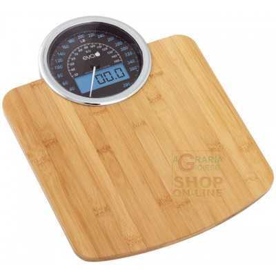 Electronic personal scale eva DIG DASHBOARD in bamboo kg.