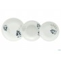 BORMIOLI SERVIZIO 18 PIATTI VETRO OPALE TAVOLA WHITE MOON 