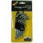 VIGOR SERIE CHIAVI A BRUGOLA TORX 9 PZ CON SUPPORTO T10 - T50
