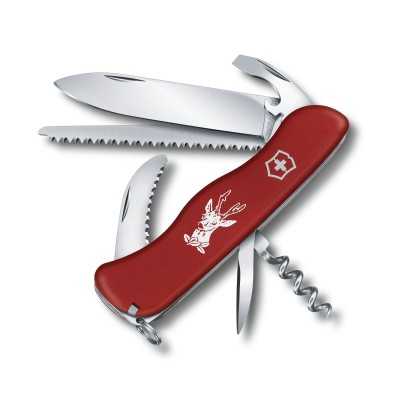 VICTORINOX HUNTER RED COLTELLO PER CACCIATORE ROSSO SWISS 0.8873