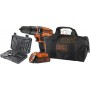 BLACK AND DECKER PERCUSSION DRILL 18VP LITHIUM BATTERY MOD.