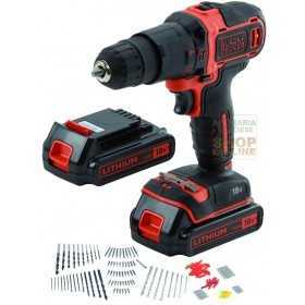 BLACK AND DECKER IMPACT DRILL WITH 2 LITHIUM BATTERIES 18V