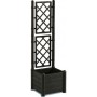 FIORIERA CON GRIGLIATO ITALIA QUADRATA MARRONE CM. 43x43x142h. 