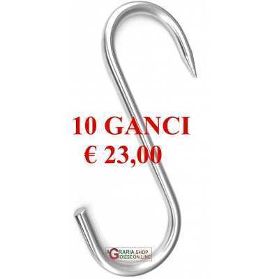 10 HOOKS FOR BUTCHER'S TO THEM WITH A STAINLESS STEEL TIP MM.
