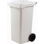 BIDONE NETTEZZA URBANA QUADRATO CON RUOTE LT. 80 BIANCO
