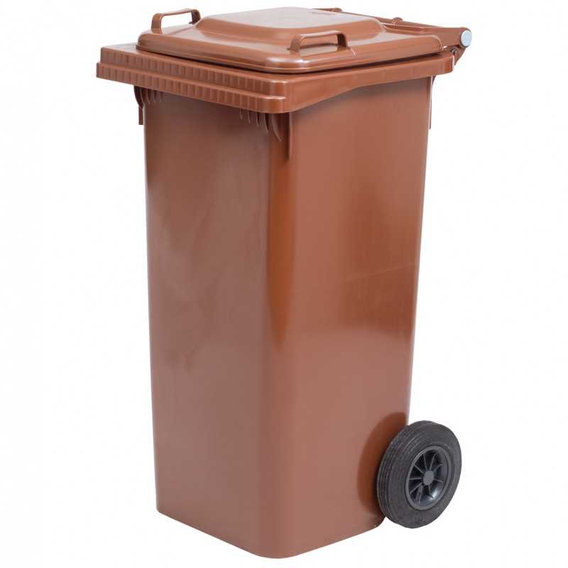 BIDONE TATA Mülltonne – 80 Liter, Grün, Mit Rädern & Deckel | Aus Polypropylen, Für Getrennte Müllsammlung, 38x50x80 Cm