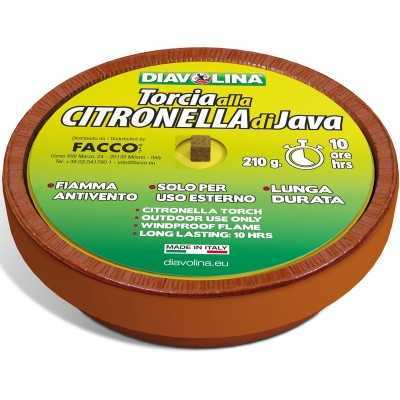 DIAVOLINA TORCIA CITRONELLA DI GIAVA IN COCCIO DI TERRACOTTA DM