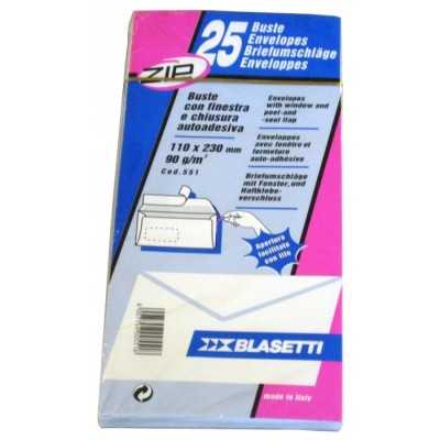 BUSTE PER LETTERA BIANCA STRIP GR. 90 CM. 11x23 PZ. 25 