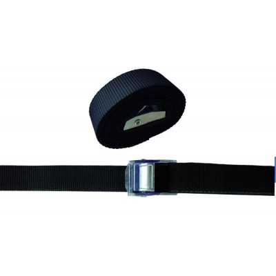 VIGOR CINGHIE SEMPLICI NERO CON MORSETTO MM. 25 MT. 5 