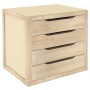 CASSETTIERA IN LEGNO CON 4 CASSETTI CM. 39X30X37,5 H.