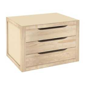 CASSETTIERA IN LEGNO CON 3 CASSETTI SERIE NATURA CM. 39x30x30h