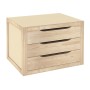 CASSETTIERA IN LEGNO CON 3 CASSETTI SERIE NATURA CM. 39x30x30h