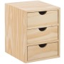 CASSETTIERA IN LEGNO MINI BLOC 3 CASSETTI CM. 21x20x28h.