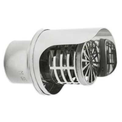 FUMAIOLO TERMINALE INOX MODELLO ORIZZONTALE D. 80
