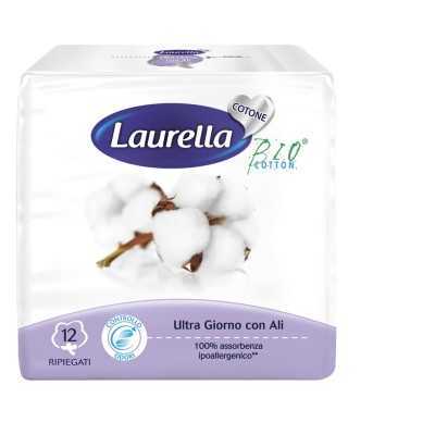 LAURELLA BIO COTTON ASSORBENTE ULTRA GIORNO CON ALI RIPIEGATO