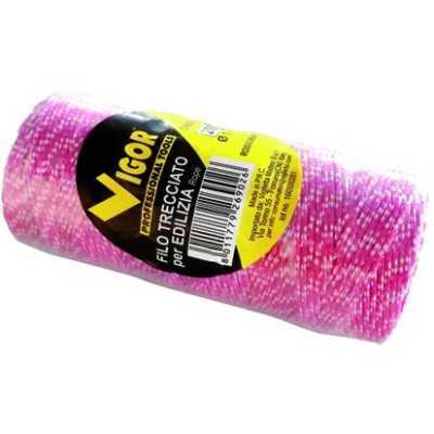 VIGOR FILO EDILIZIA TRECCIATO ROSSO/BIANCO MT. 200 MM. 1,8