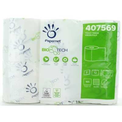 PAPERNET BIOTECH TOILET PAPER 12 ROLLS 2 PLY