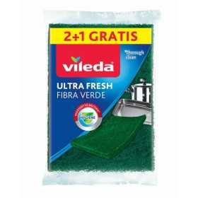 VILEDA Spugna Ultrafresh Fibra Verde 2+1