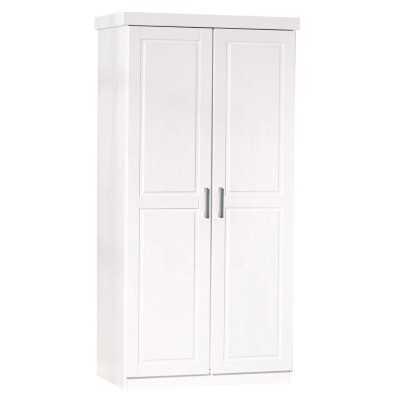 KIT ARMADIO 2 ANTE E RIPIANO INTERNO MASSELLO BIANCO cm. 95x55x190 h.
