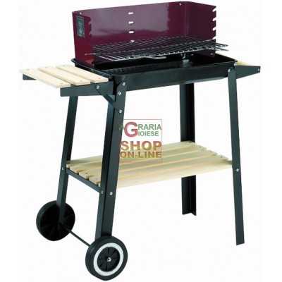 BLINKY BARBECUEE A LEGNA WOODY-48 CON RUOTE CM. 48X29