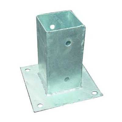 BLINKY BASE FOR POLES IN GALVANIZED STEEL CM.7X7X15H