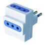 DOUBLE SOCKET TRIPLE 10A ADAPTER WITH EARTH