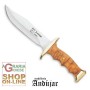 ANDUJAR BOWIE STAINLESS STEEL BLADE CM. 17 OLIVE HANDLE CS A0632