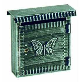 BLINKY SMALL POSTAL BOX IN ANTIQUE WROUGHT IRON 22X8X25H