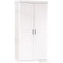 WARDROBE 2 DOORS WITH WHITE SOLID PINE SHELVES cm. 95x55x190H