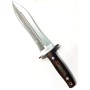 AZERO KNIFE DAGGER HUNTING EBONY HANDLE WITH LEATHER SHEATH CM. 34 MOD. 203111