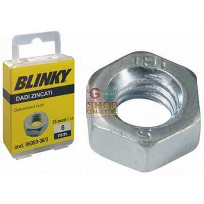 BLINKY DADI IN ACCIAIO ZINCATO BLISTER MM. 3 