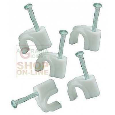 BLINKY WHITE PLASTIC CABLE FIXER PCS. 100 DIAMETER MM. 10