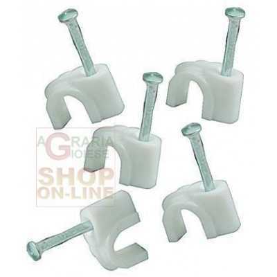 BLINKY FISSACAVI IN PLASTICA BIANCHI PZ. 100 DIAMETRO MM. 14 